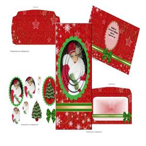 Double Fold Back Card Kit Flapper Lady