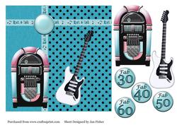 7 in Fab at Guitar & Jukebox in Teal
