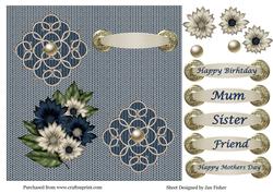 8 in Topper Lace & Elegance in Blue