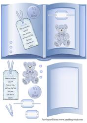 Its a Boy Open Book with Insert