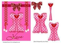 Valentines Basque in Pink