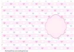 Pink and Lilac Hearts Portrait Insert