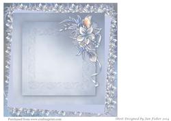8in Insert to Match Winter Flowers Topper