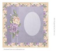 Insert to Match Cream & Lilac Roses 8 in Topper