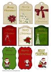 Set of 9 Christmas Tags 1