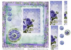 8 in Lilac Rose Card Front
