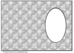 White Snowflakes on Grey Portrait Insert