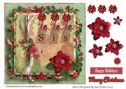 8in Card Front Simply Christmas (sis)