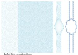 8in Blue Backing Paper