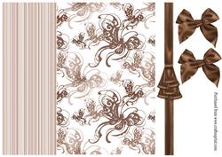 8in Backing with Butterflies in Browns