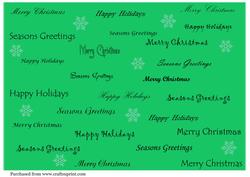Green Christmas Text Backing