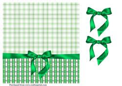 8in Backing Green Check