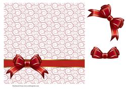 8in Backing Red Swirl