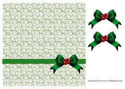 8in Backing Green Swirls