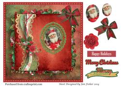 8in Card Front Simply Santa