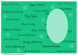 Portrait Insert Christmas Words in Green