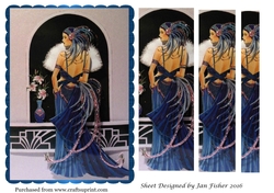 a5 art deco card front
