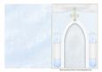 A5 Christening Card Insert in Blue