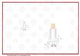 White Candle Christmas Insert