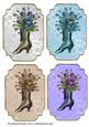 Vintage Boot & Roses Toppers