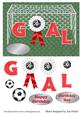 Red Football Goal Card