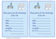 2 A5 Christening Invitations Boy