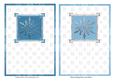 2 A5 Snowflake Card Fronts in Blue