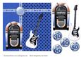 Fab at with Guitar & Jukebox in Blue
