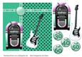 Fab at with Guitar & Jukebox in Green