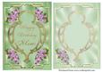Mom Birthday in Green & Gold with Lilac Spray