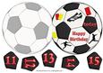 Football Shaped Card in Red