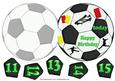 Football Shaped Card in Green with Ages 11-15