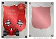 Fathers Day Card Front with Insert Red Car