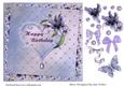 Lilac Heart Birthday 8 in Topper