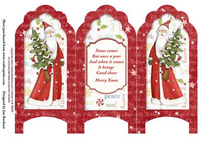 Screen Fold Quick Card - Santa