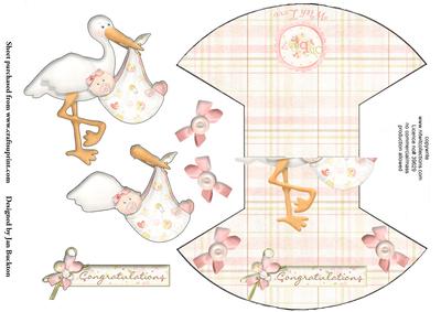 Congratulations - New Baby Girl Rocker Card