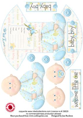 Cute Baby Boy Rocker Card