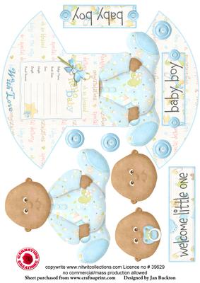 Cute Baby Boy Rocker Card 2