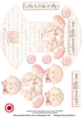 Cute Baby Girl Rocker Card