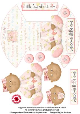 Cute Baby Girl Rocker Card 2