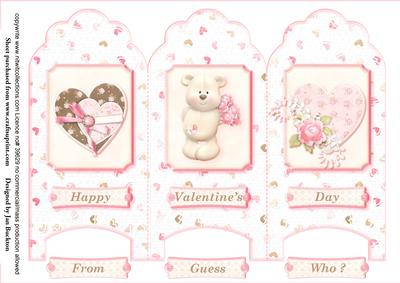 Screen Fold Valentines Card