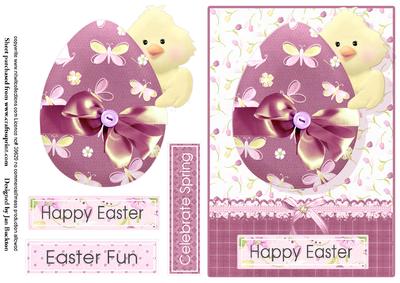 Easter Egg & Chick Card Front