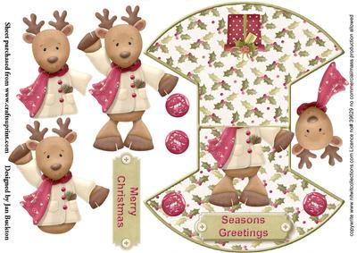 Reindeer Rocker Card