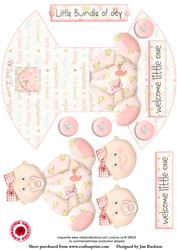 Cute Baby Girl Rocker Card