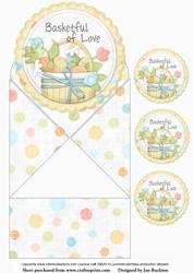 Basket of Easter Eggs Spring Card