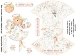 Xmas Angel Rocker Card - Pink