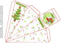 Xmas Tree Pyramid Gift Box