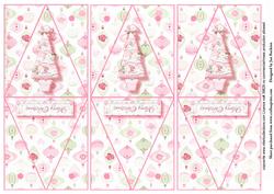 Triple Triangle Boxes - Pink Xmas Tree