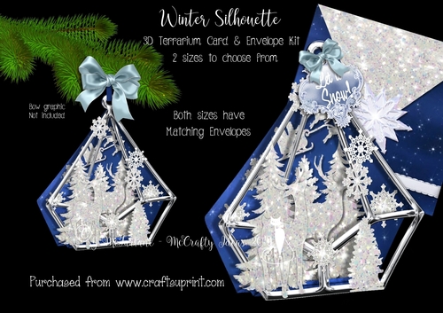 Winter Silhouette 3d Terrarium Cards & Envelopes Kit