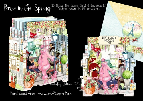 Paris in the Spring Shape the Scene 3D Card and Envelope Kit.